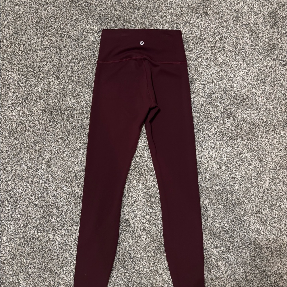 lululemon leggings, size 4, deep burgundy